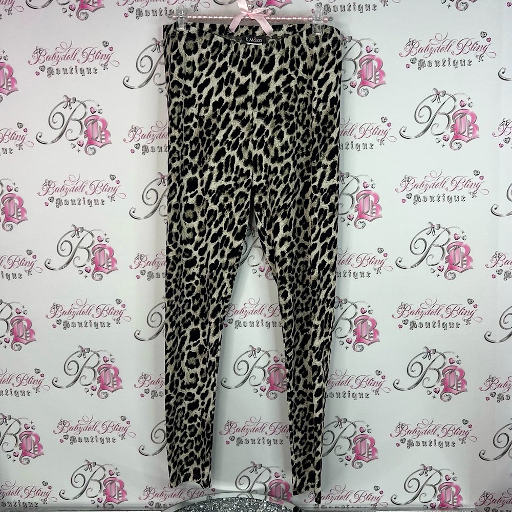 Kim and co tights cheetah animal print Chic Leopard Pattern Leggings